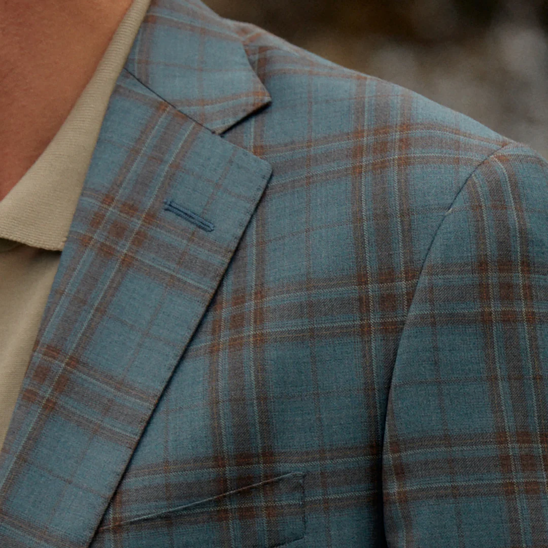 Audubon Azure with Brown Check Sport Coat - Image 2