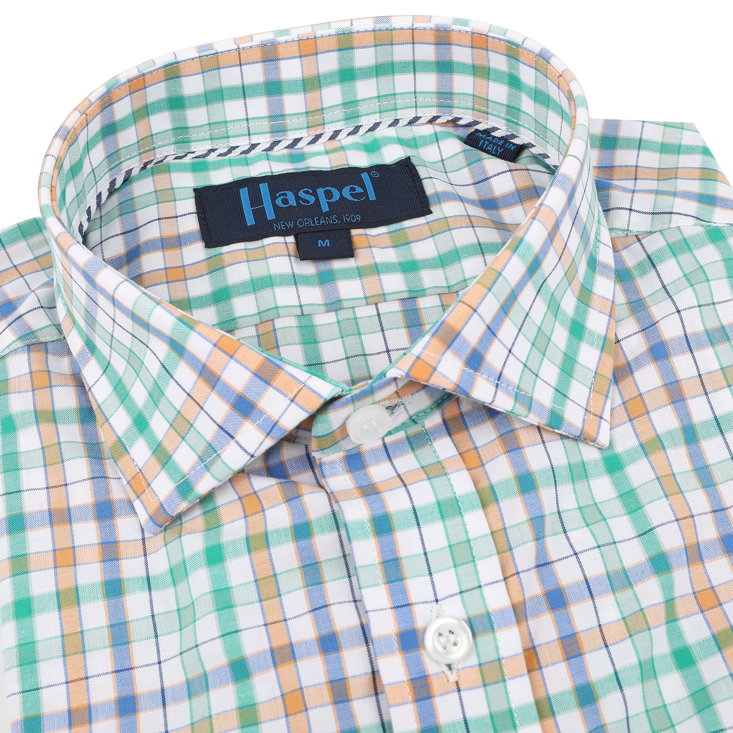 Audubon Green, Orange and Blue Check