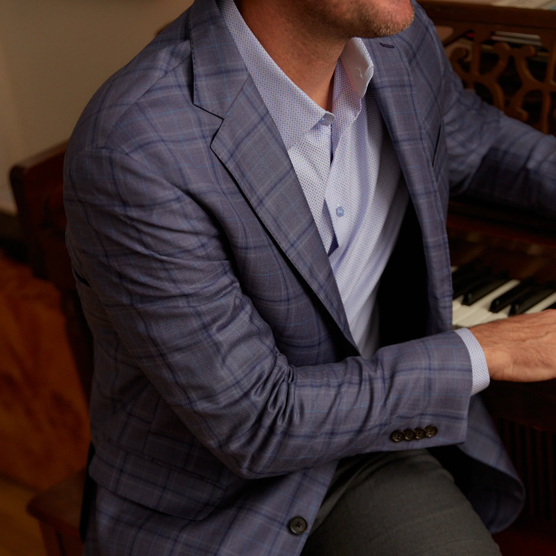 Audubon Lavender Check Sport Coat - Image 4