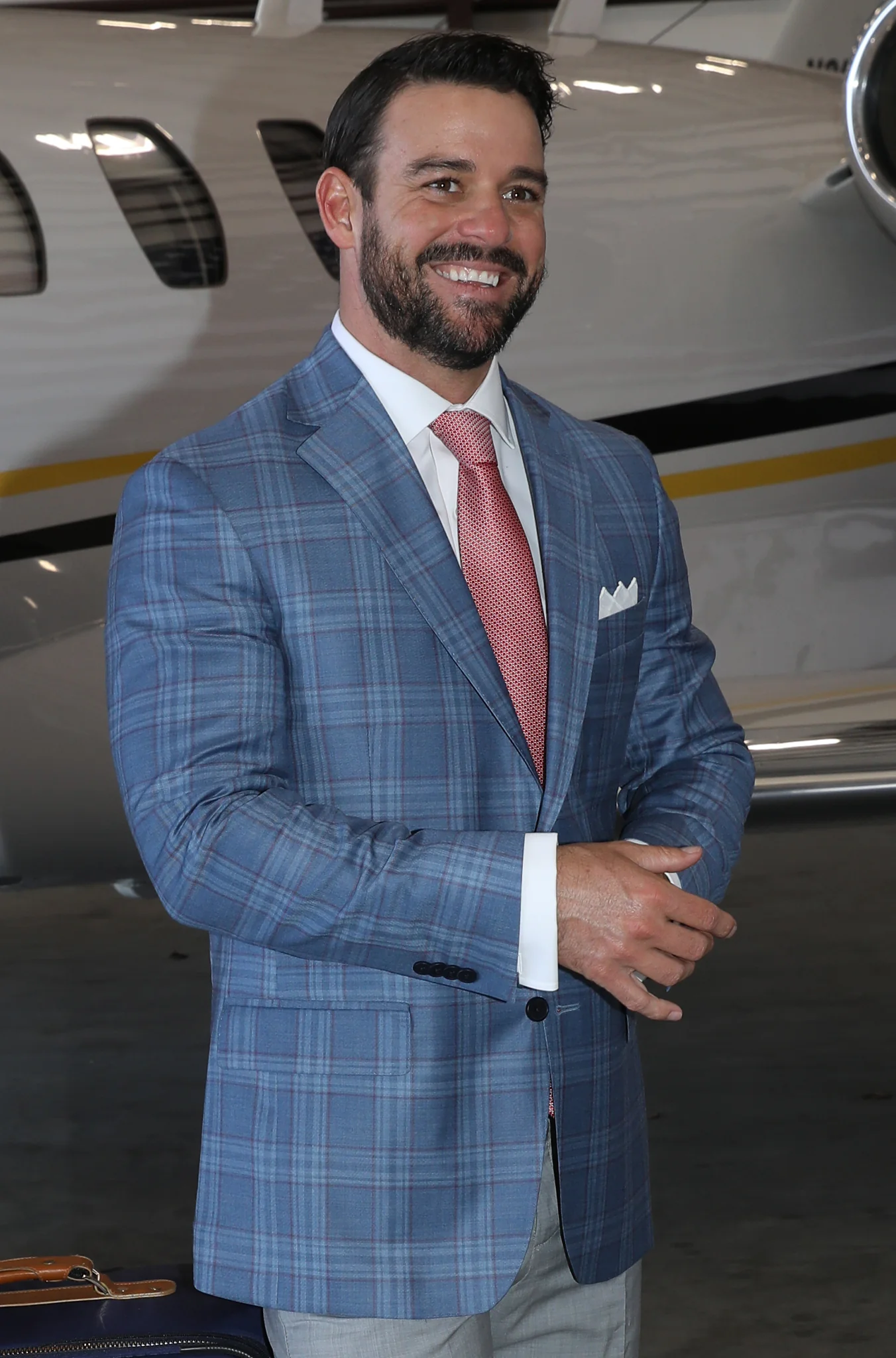 Audubon Lt. Blue with Red Deco Sport Coat - Image 4