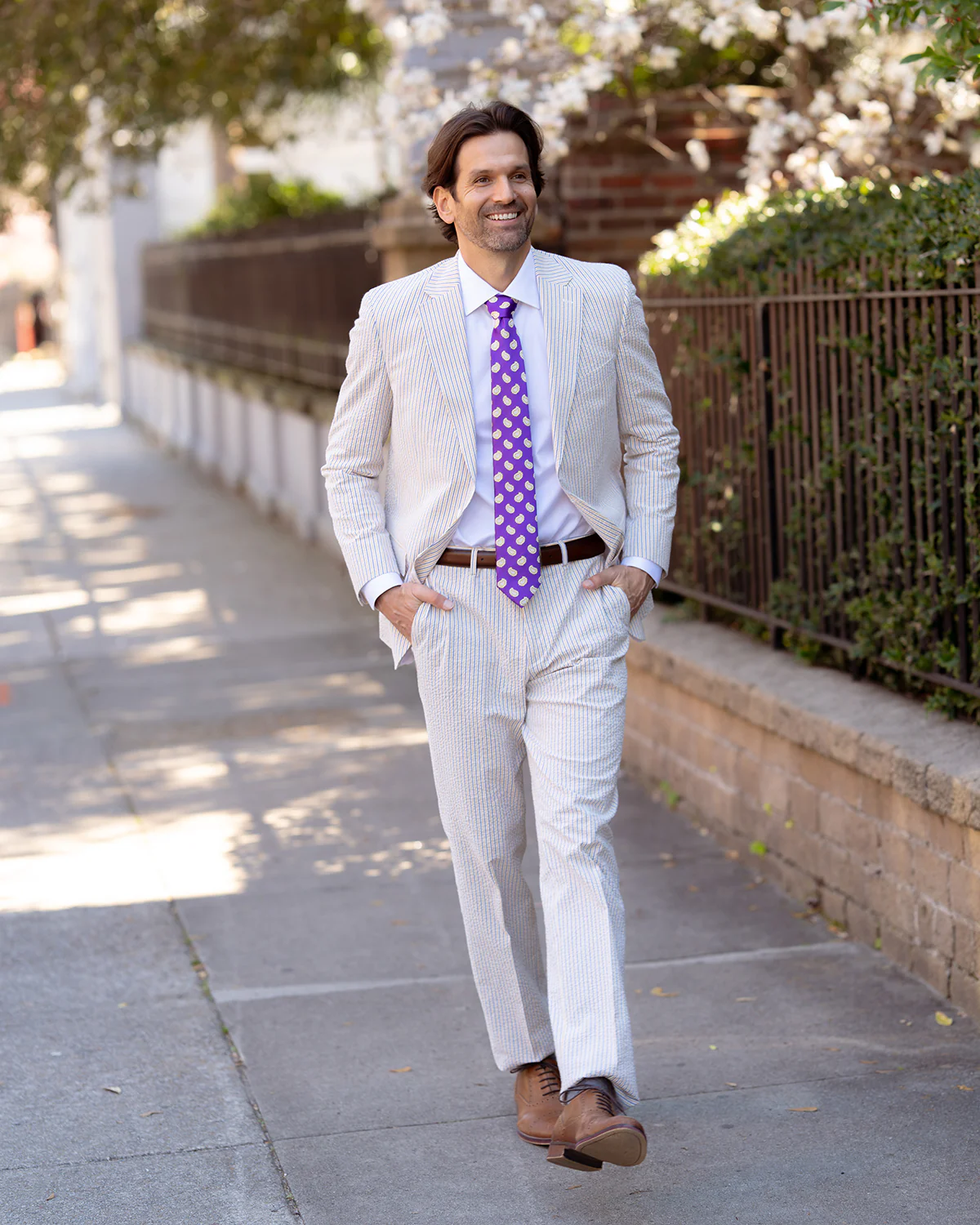 LIMITED EDITION Audubon Purple & Gold Seersucker Suit | Seersucker Suits - Image 4