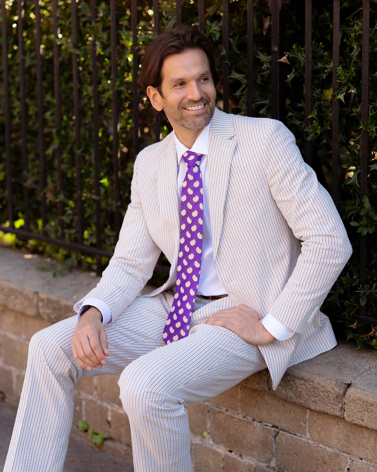 LIMITED EDITION Audubon Purple & Gold Seersucker Suit | Seersucker Suits - Image 7
