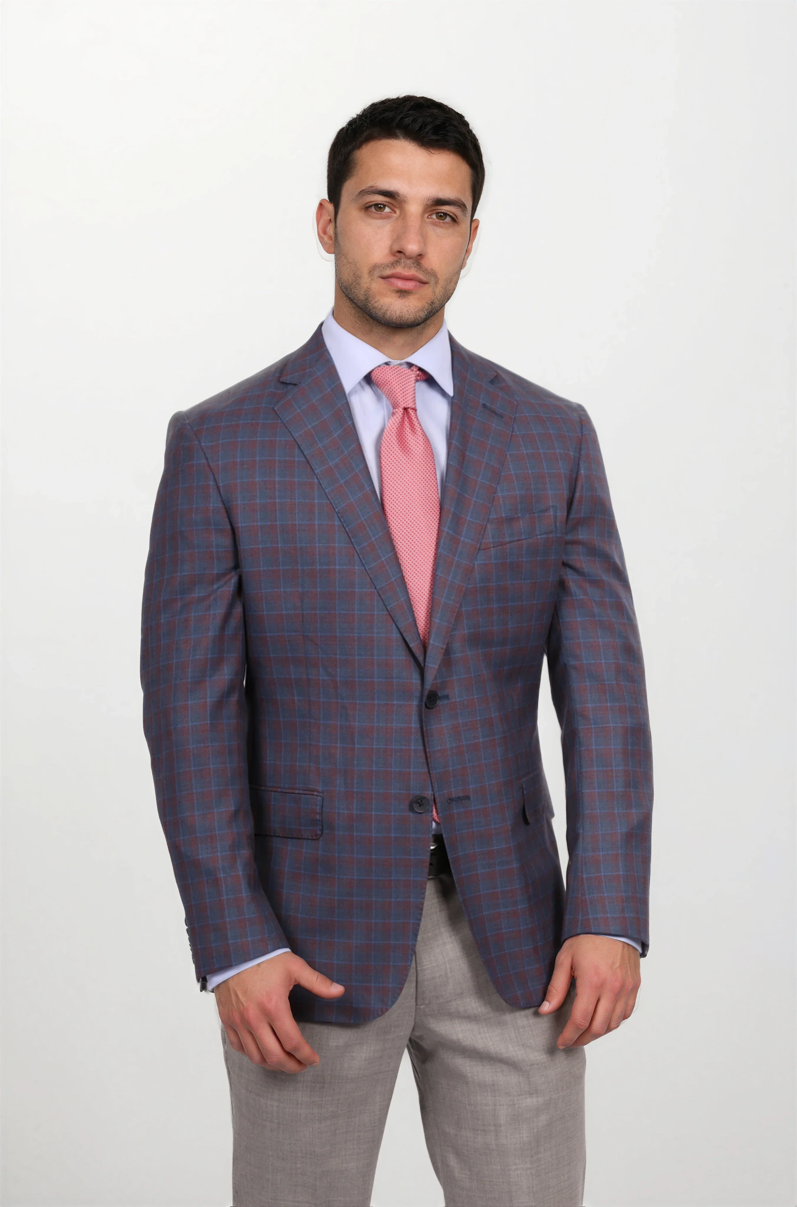 Audubon Blue & Red Check Sport Coat