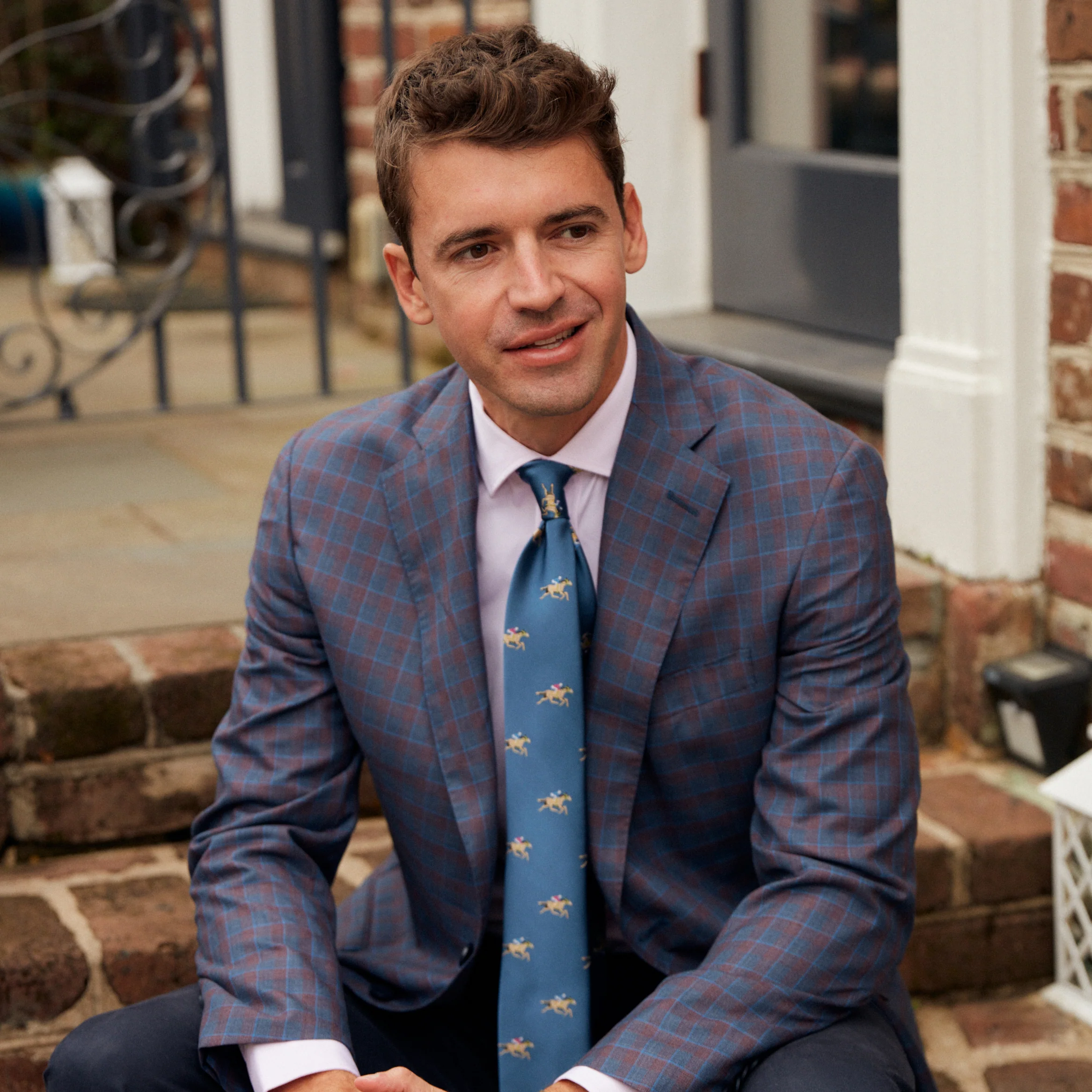 Audubon Blue & Red Check Sport Coat - Image 3