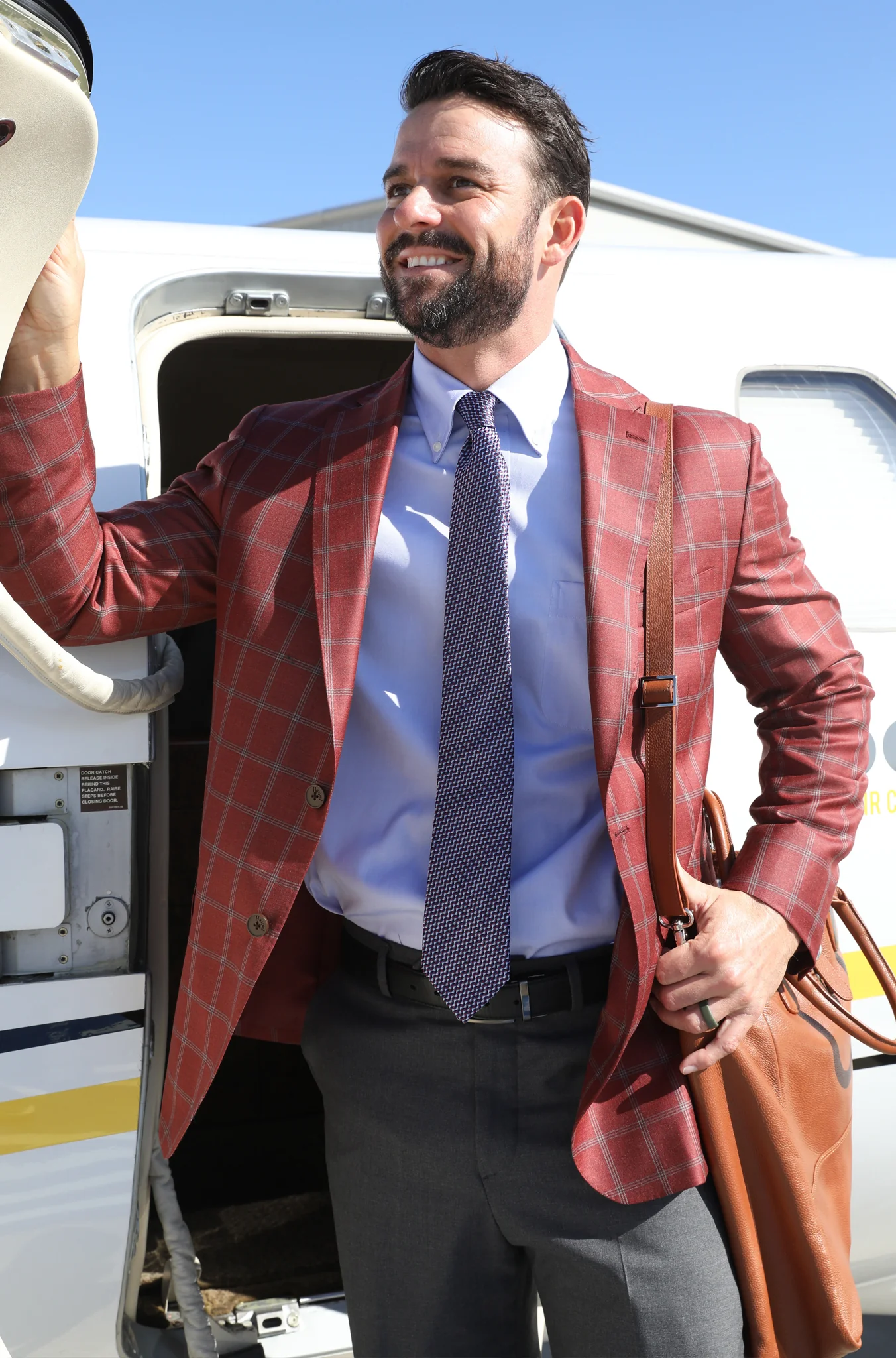 Audubon Rust with Lt. Grey Windowpane Sport Coat - Image 2