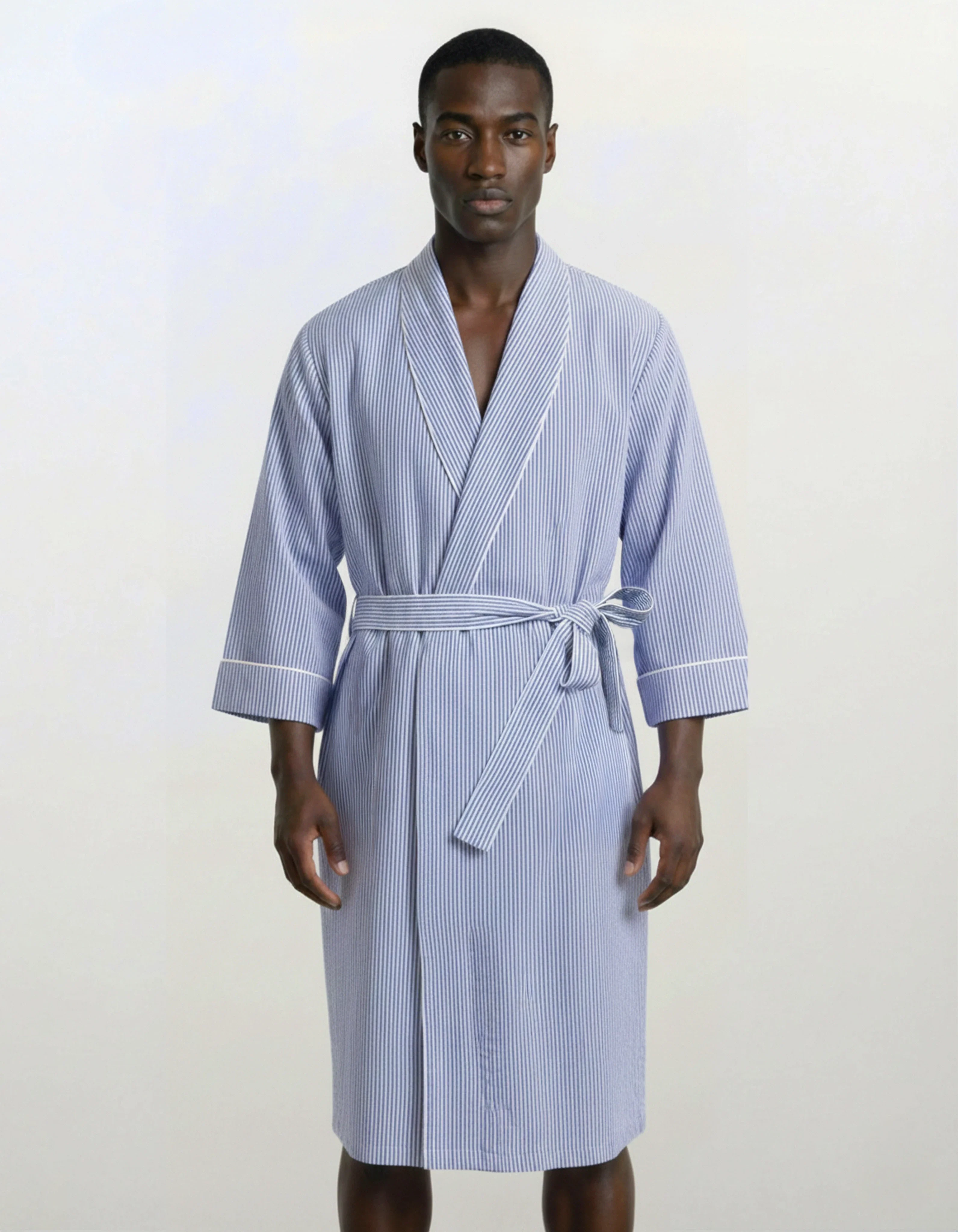 Balmoral Unlined Seersucker Robe - One Size