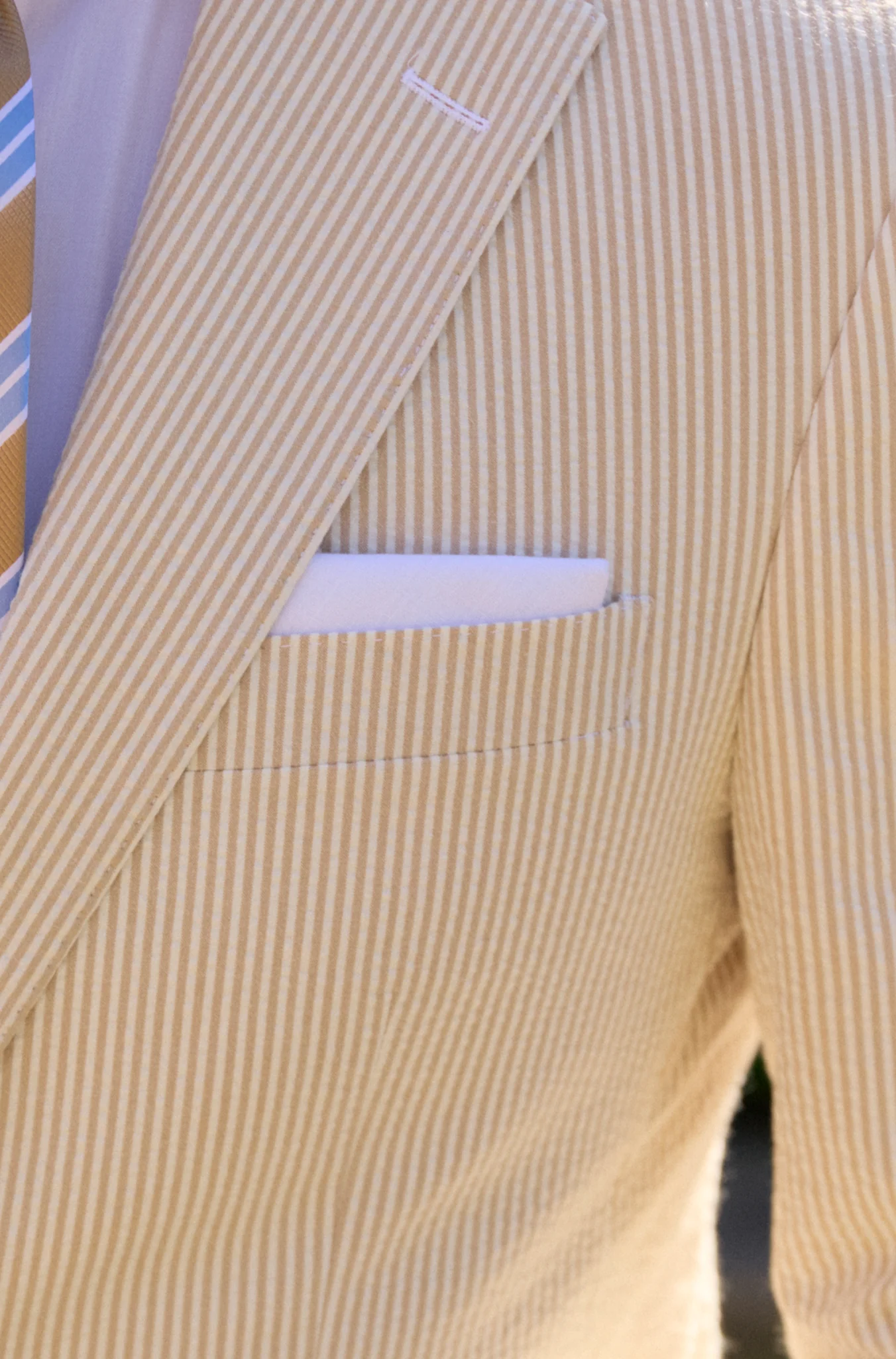 Tan Bisque Seersucker Stretch Pant | Seersucker Suit Separates - Image 4