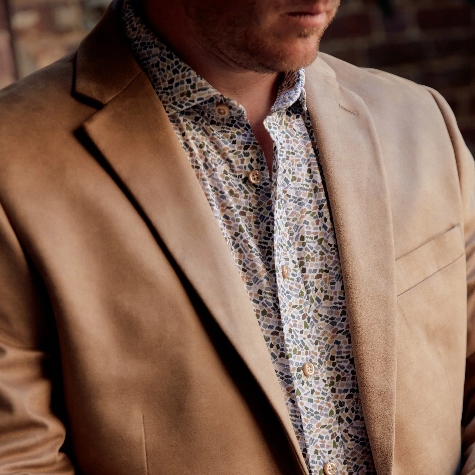 *** FINAL SALE *** Carroll Olive & Tan Print - Image 5