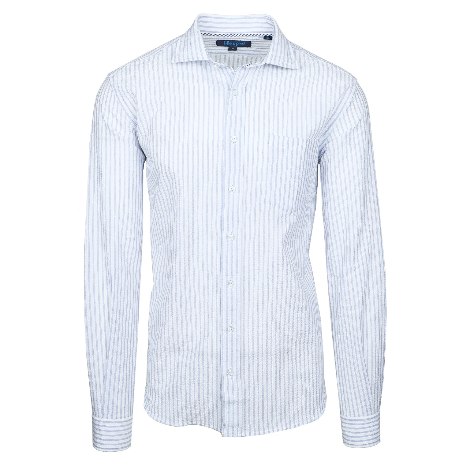 Chartres Navy Striped Seersucker Shirt - Image 2