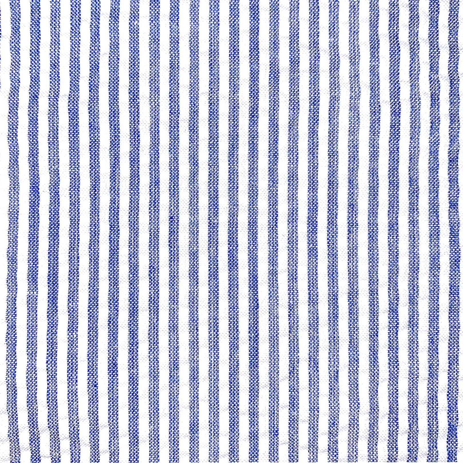Classic Blue Stripe Seersucker Pocket Square