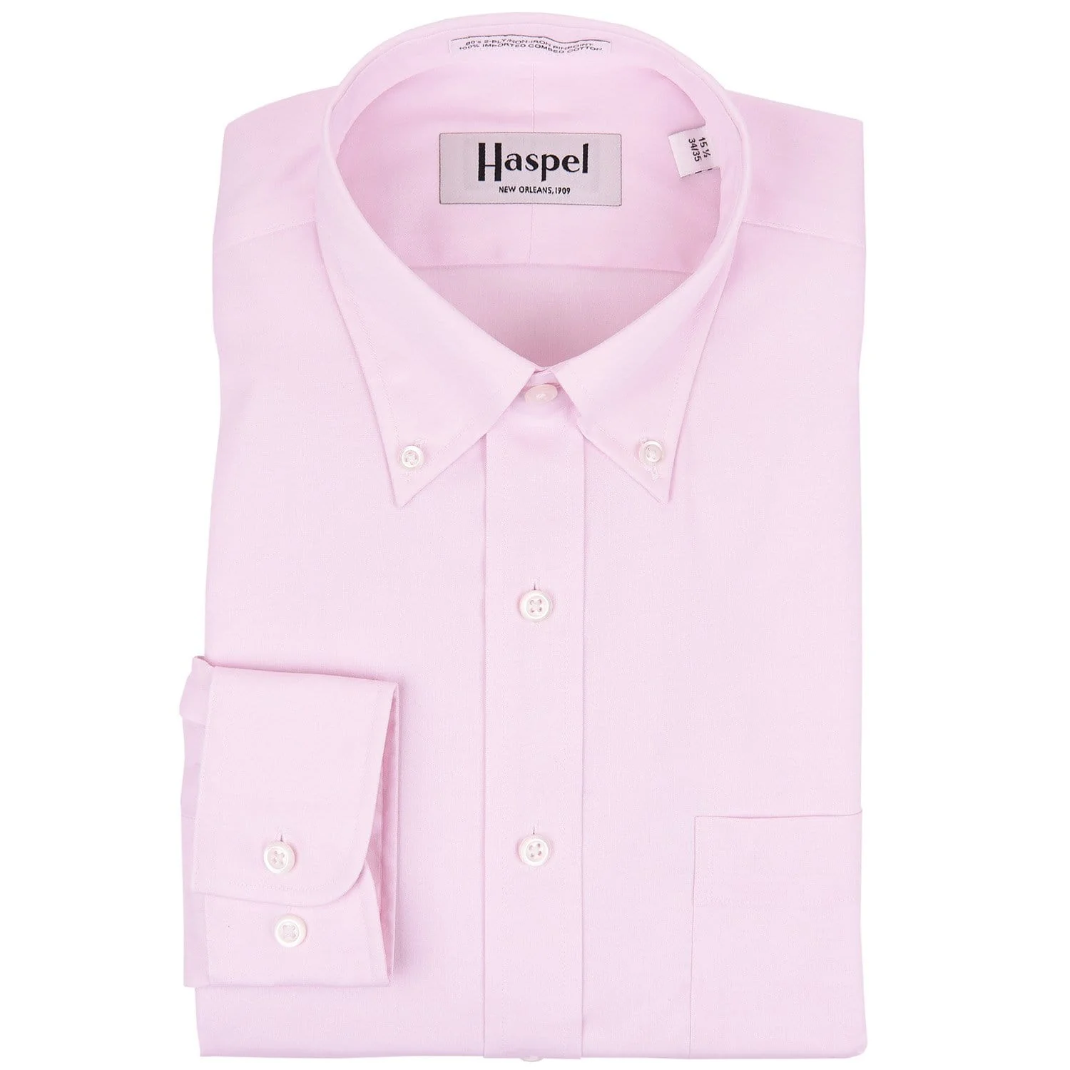 Dauphine Pink (Regular Fit) Pinpoint Oxford Dress Shirt - Button Down Collar - Image 2