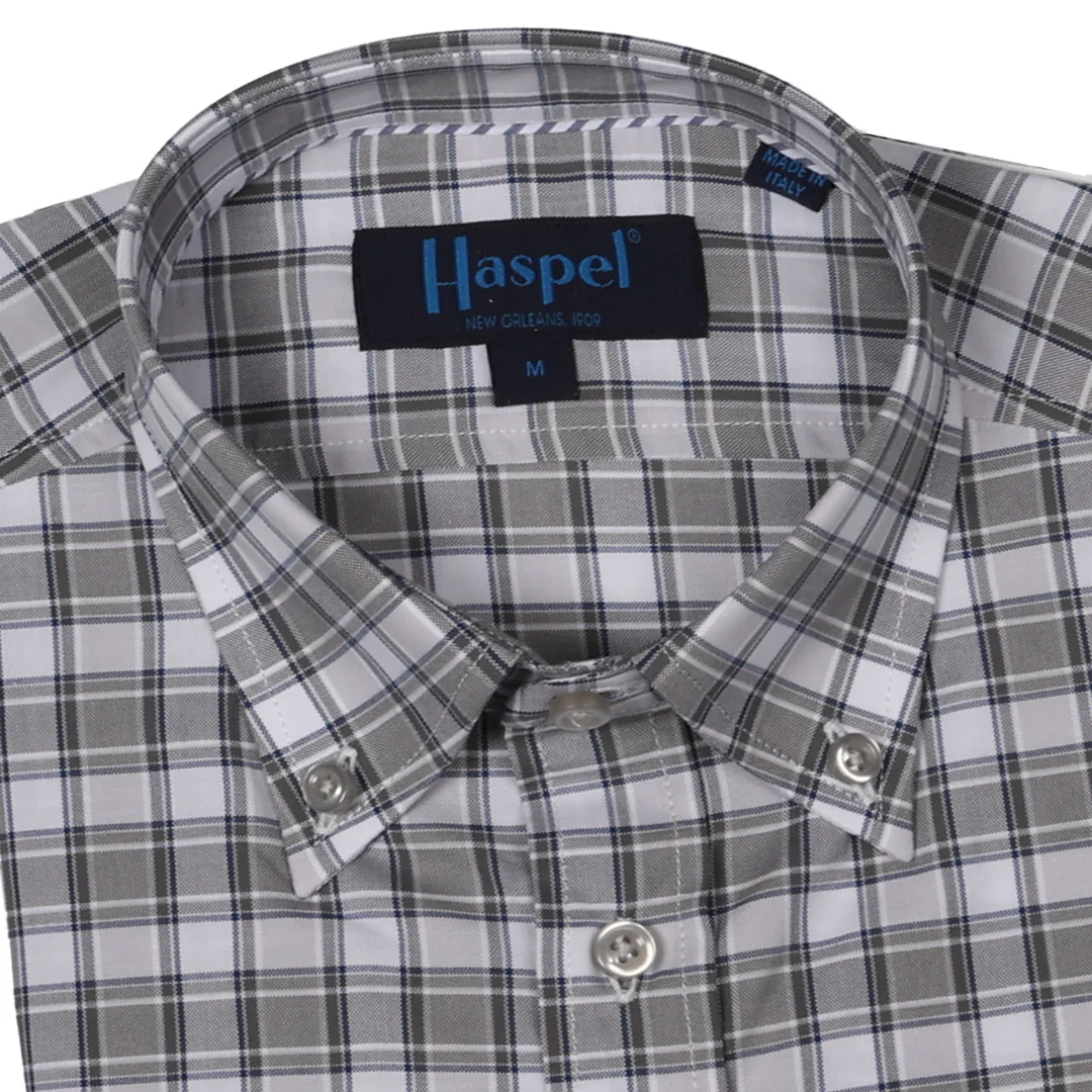 Franklin Grey & Navy Large Check Long Sleeve Shirt