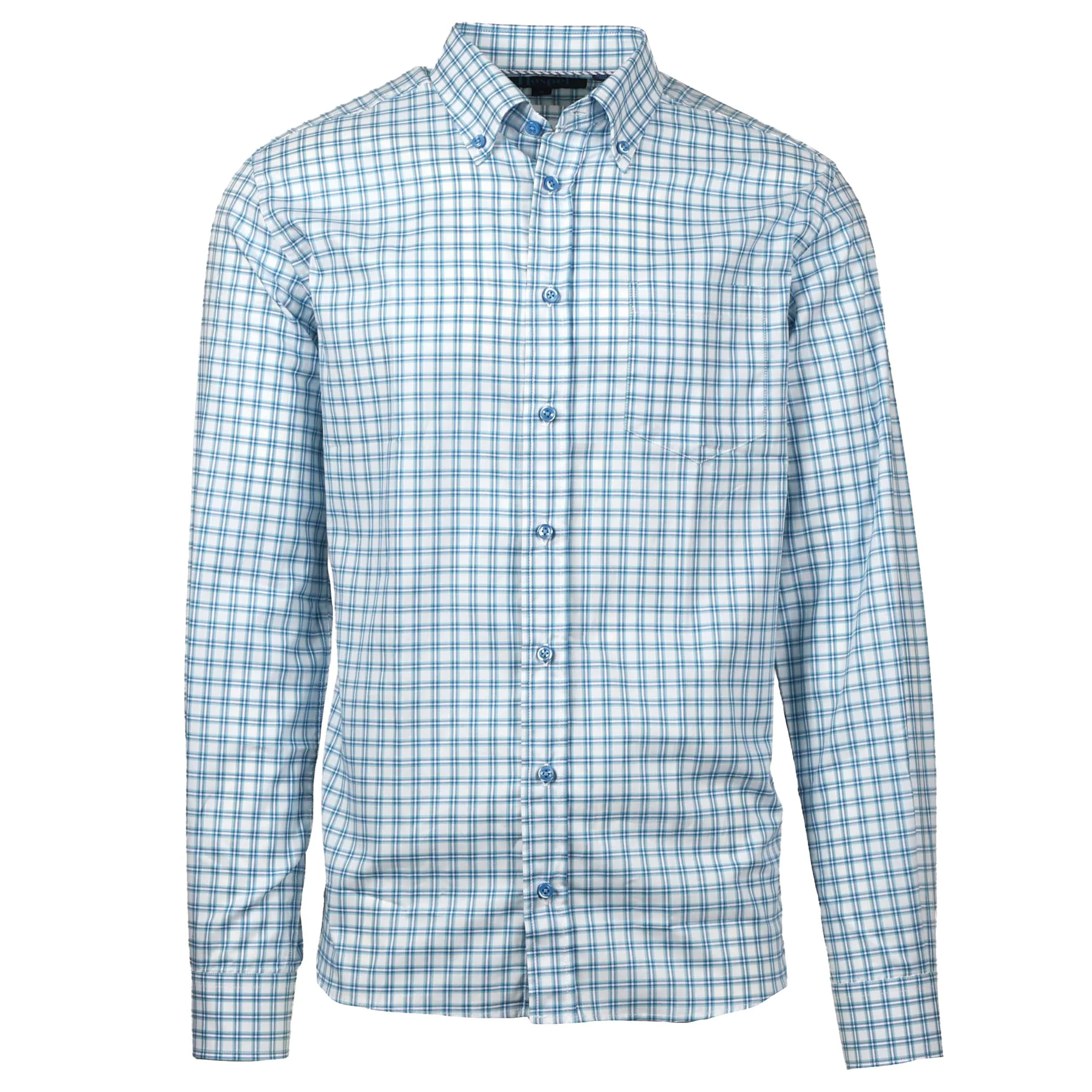Franklin Teal & Double Pane Long Sleeve Shirt - Image 2