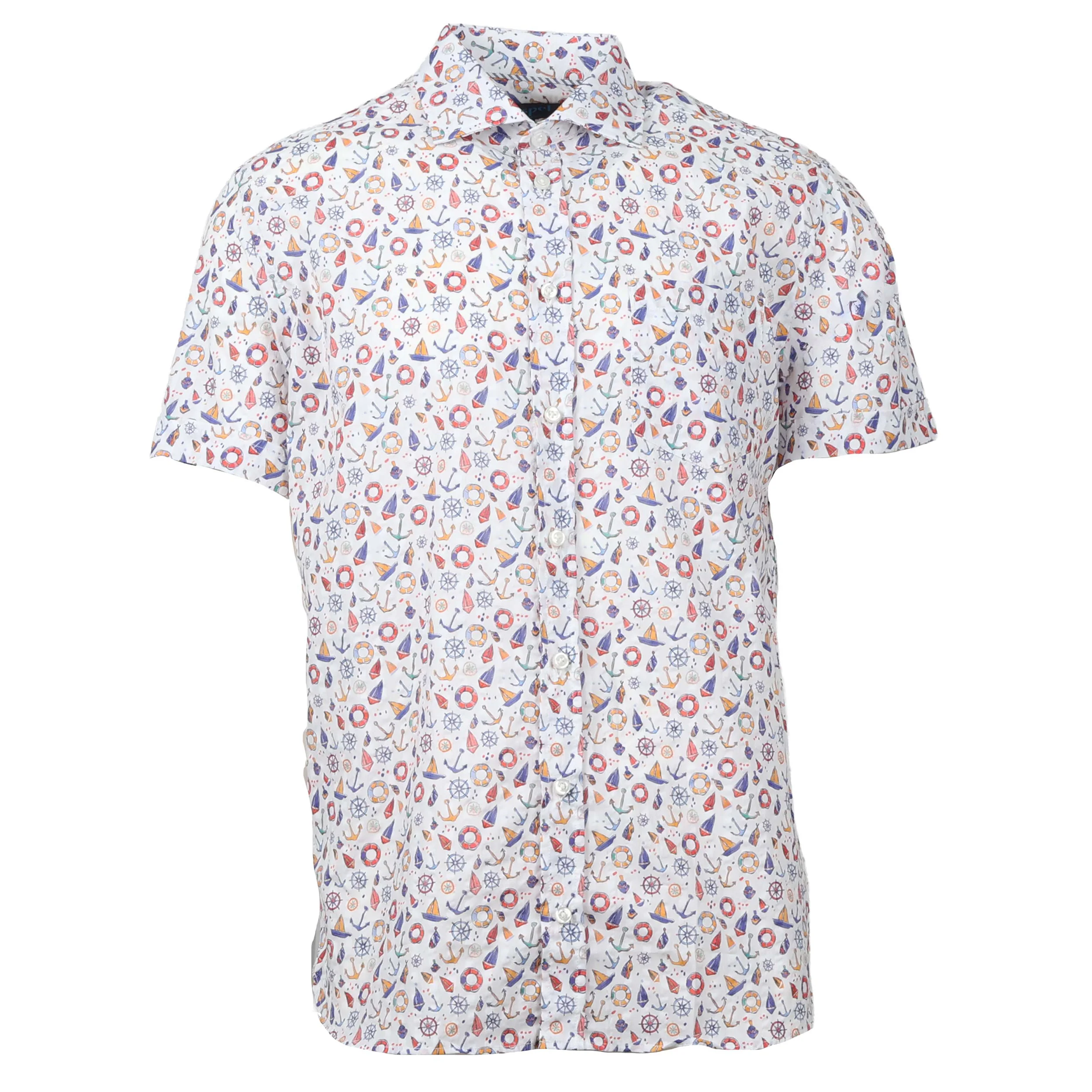 Freret Nautical Theme Print Short Sleeve Shirt - Image 5