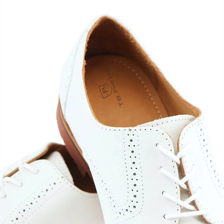 Haspel x T.B. Phelps Nubuck Wingtip - White - Image 3