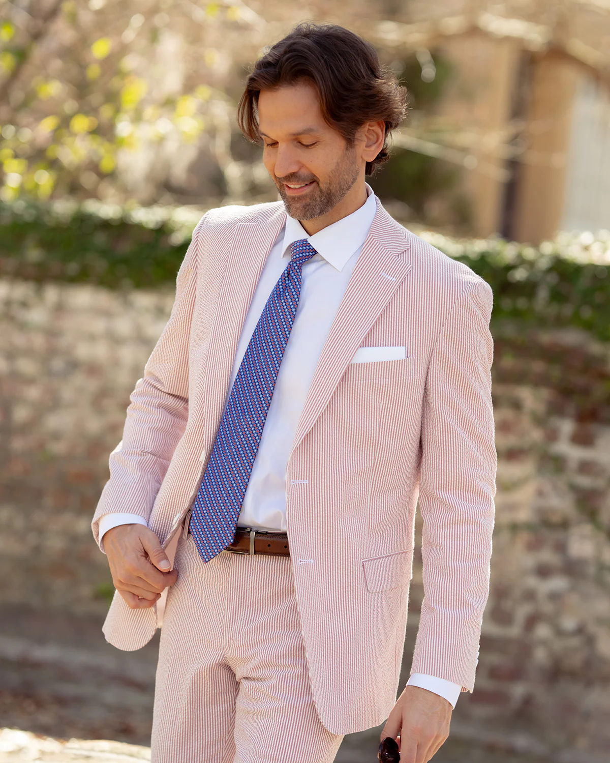 Hurricane Red Seersucker Stretch Pant | Seersucker Suit Separates - Image 5