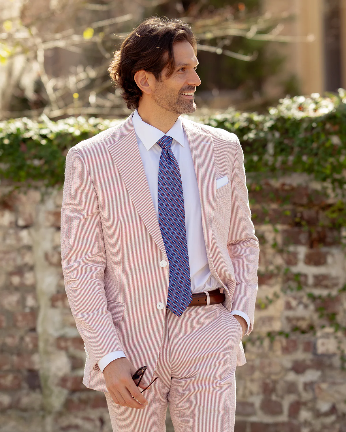 Hurricane Red Seersucker Stretch Pant | Seersucker Suit Separates - Image 6