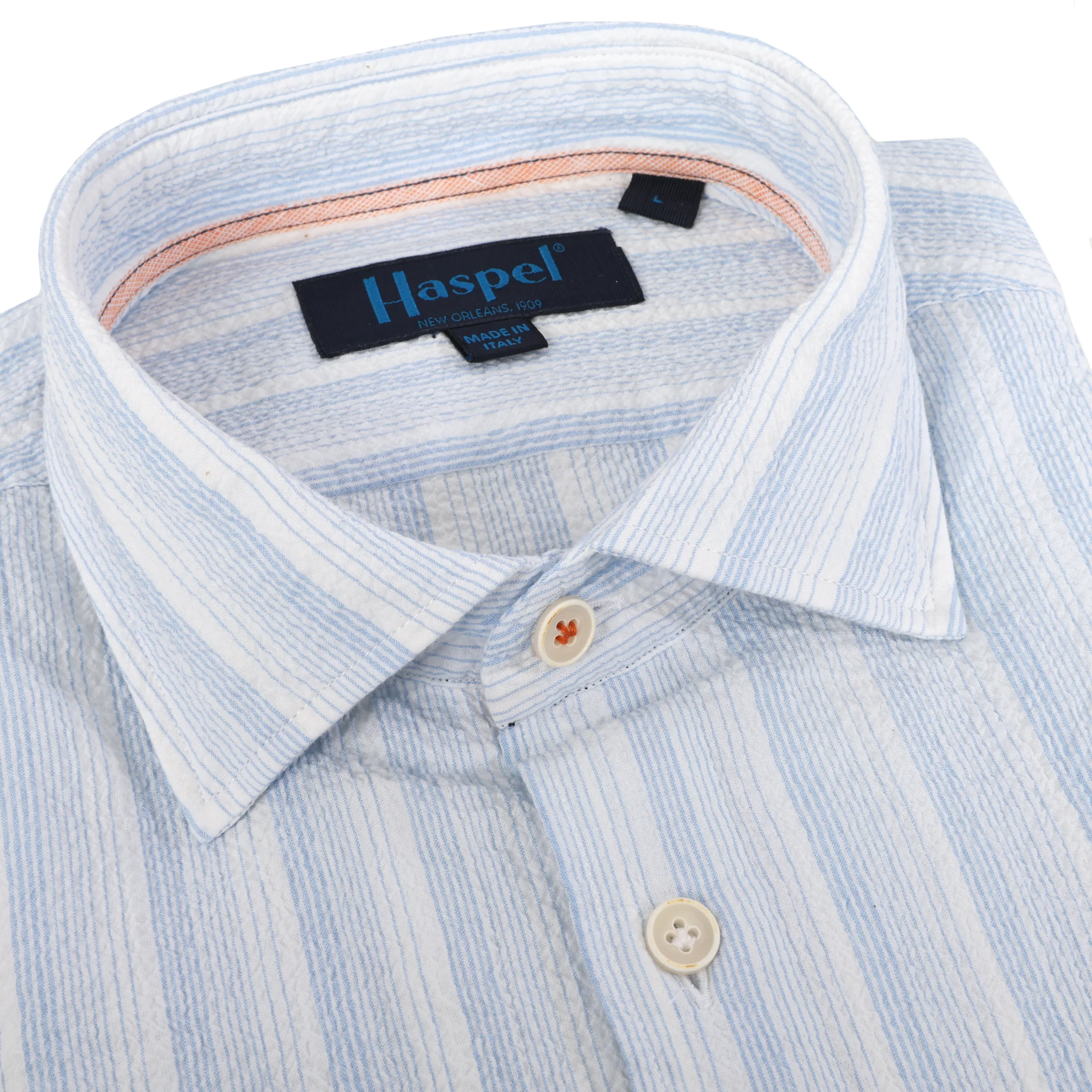Kavanaugh Lt. Blue Stripe Seersucker Long Sleeve Shirt