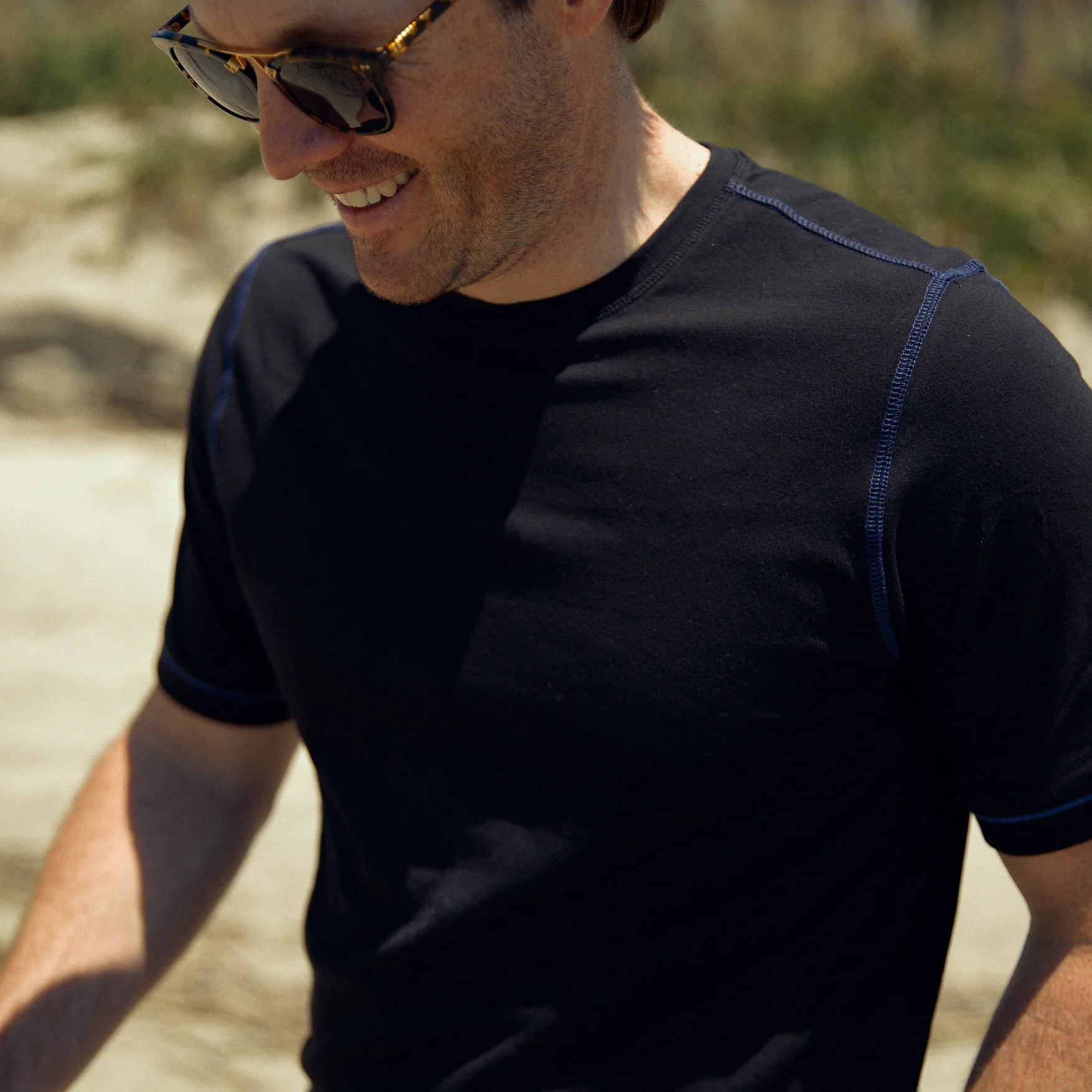 Krewe Neck Luxe T-Shirt - Short Sleeve Black - Image 3
