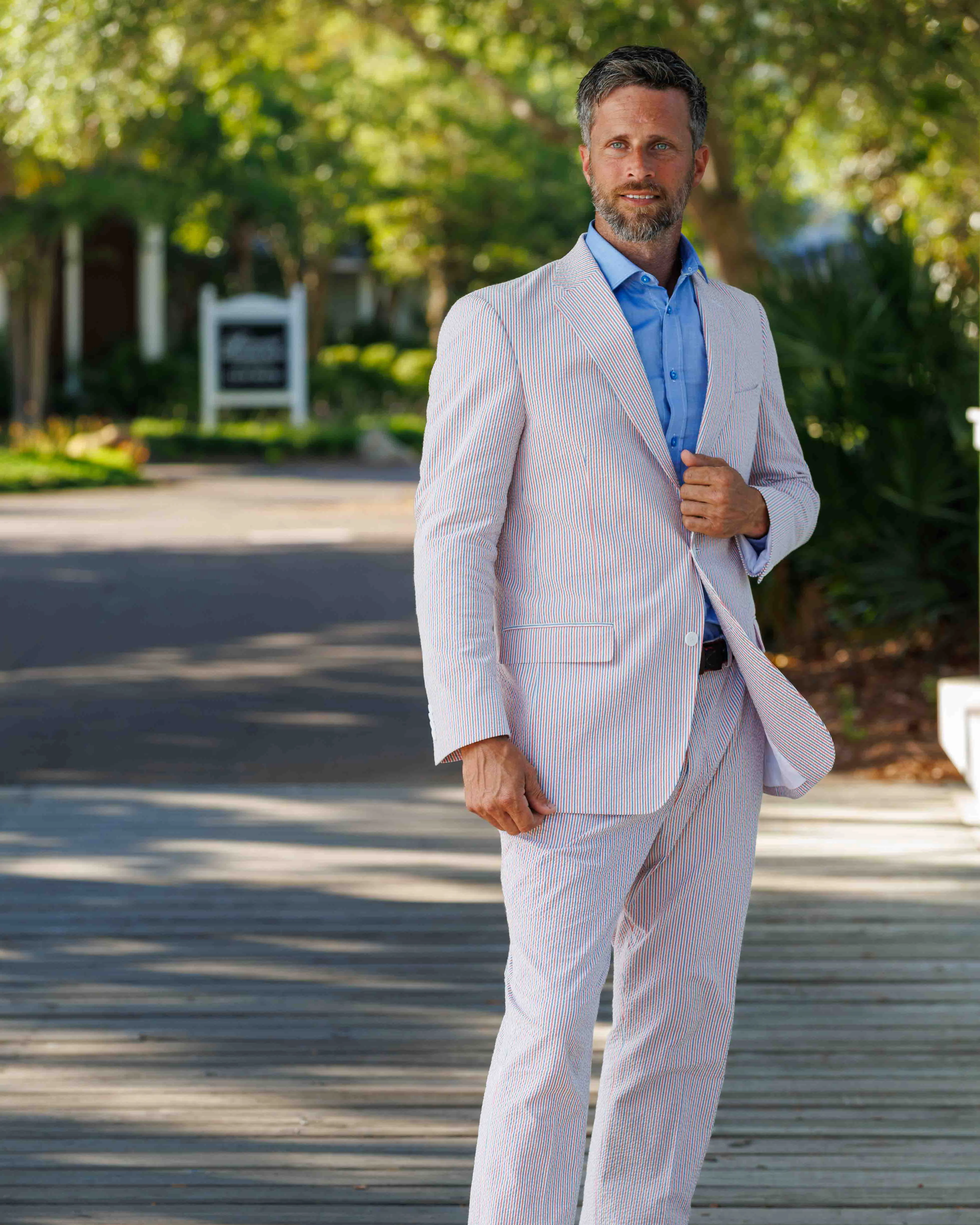 LIMITED EDITION Americana Red, White & Blue Seersucker Suit - Image 6