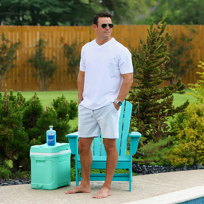 Luxe White V-Neck T-Shirt - Image 4