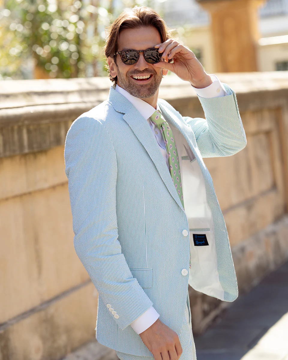 Mint Julep Green Seersucker Stretch Pant | Seersucker Suit Separates - Image 3