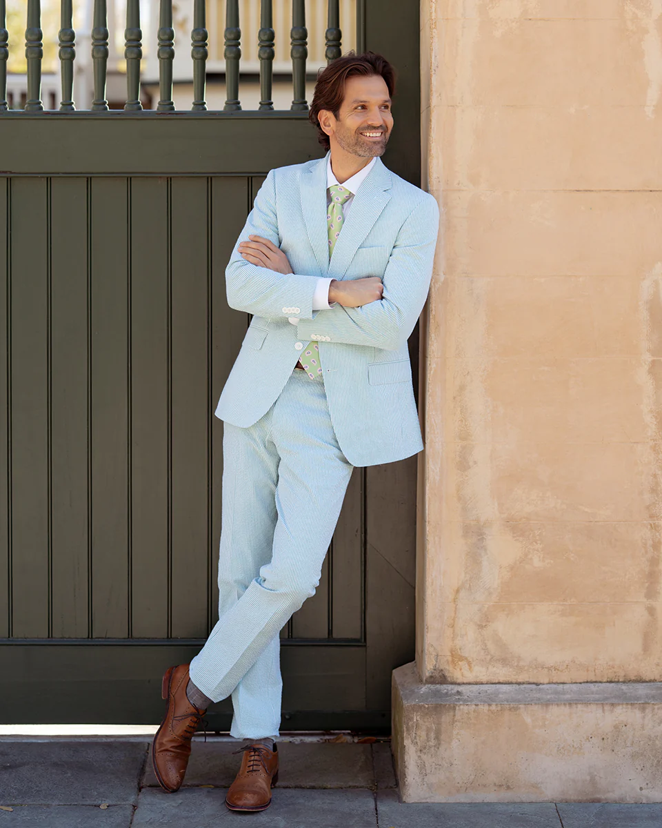 Mint Julep Green Seersucker Stretch Pant | Seersucker Suit Separates - Image 4