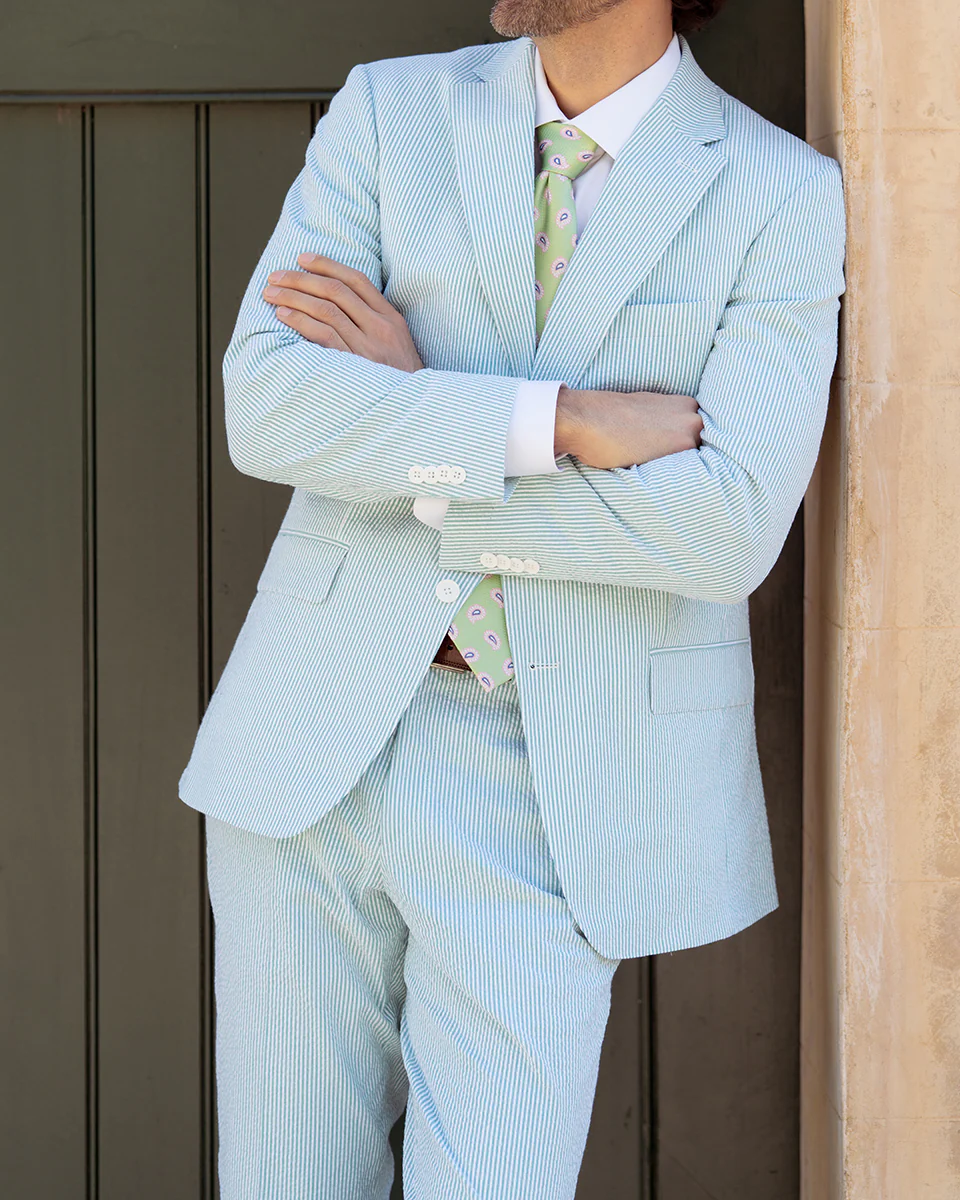 Mint Julep Green Seersucker Stretch Pant | Seersucker Suit Separates - Image 6