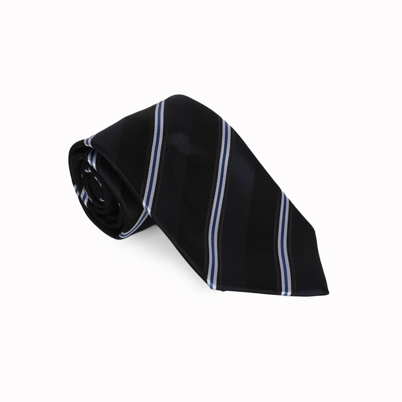 Navy with White Royal Stripe Tie