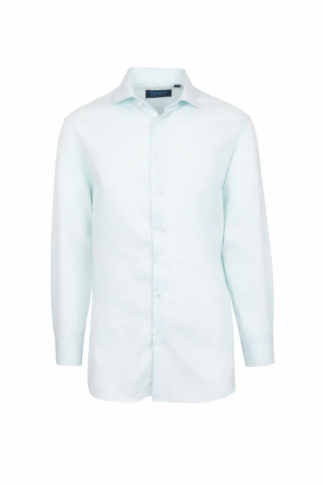 Prato Lt. Blue Textured Solid Dress Shirt - Image 2