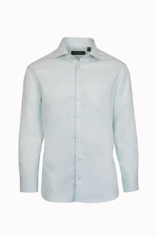 Prato Mint Textured Solid Dress Shirt - Image 2