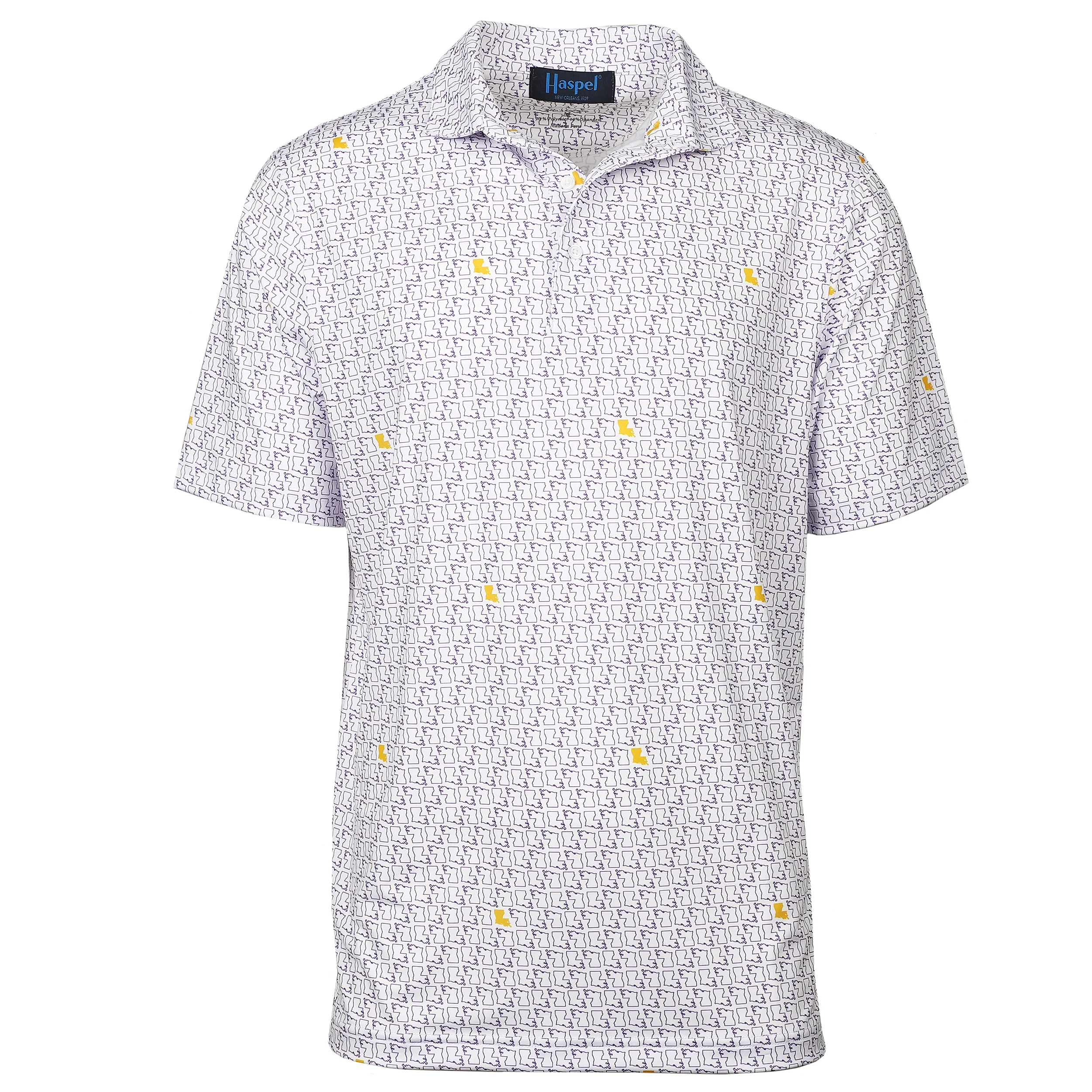 Purple & Gold Louisiana State Performance Polo