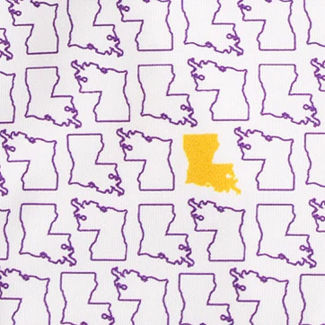 Purple & Gold Louisiana State Performance Polo - Image 5
