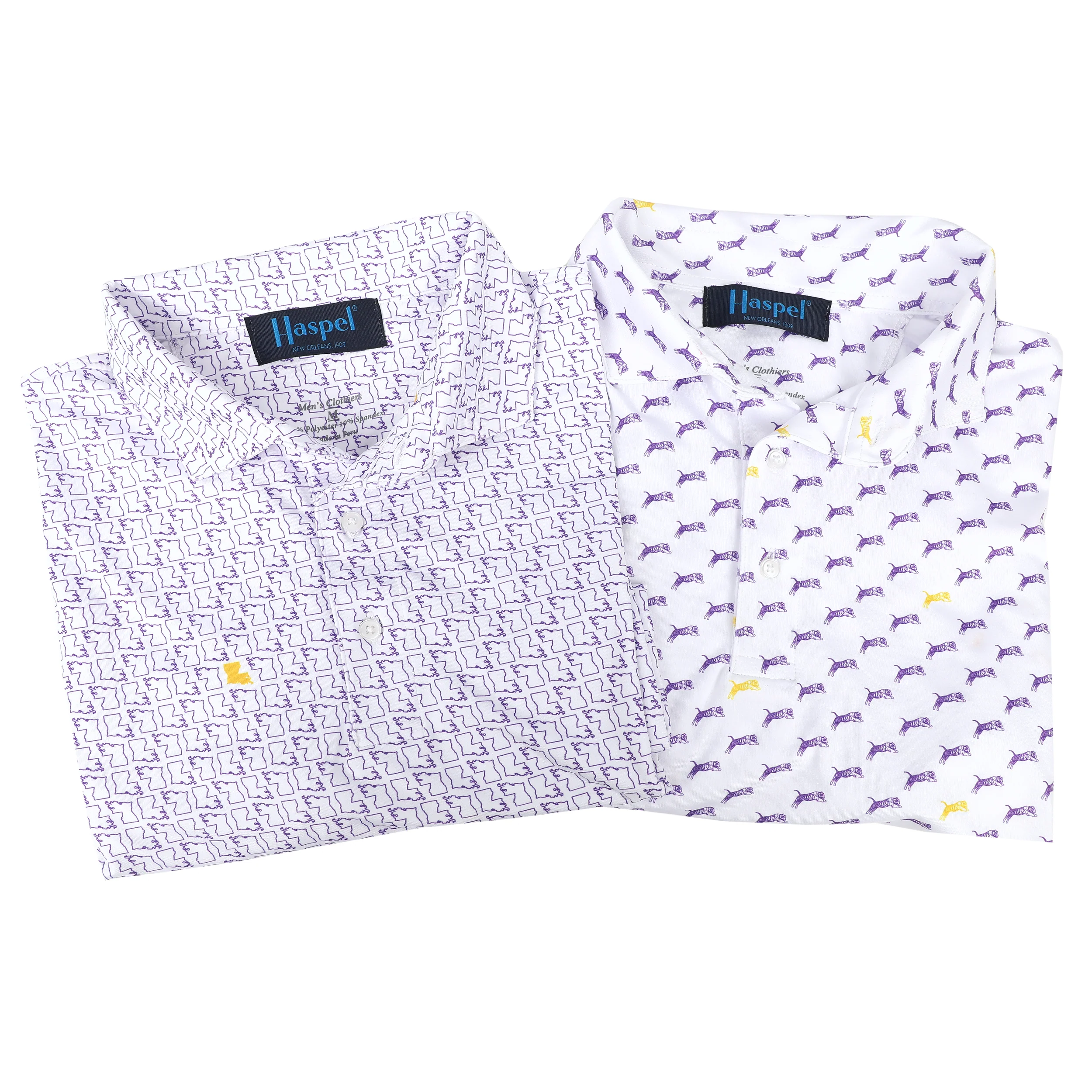 Purple & Gold Louisiana State Performance Polo - Image 6