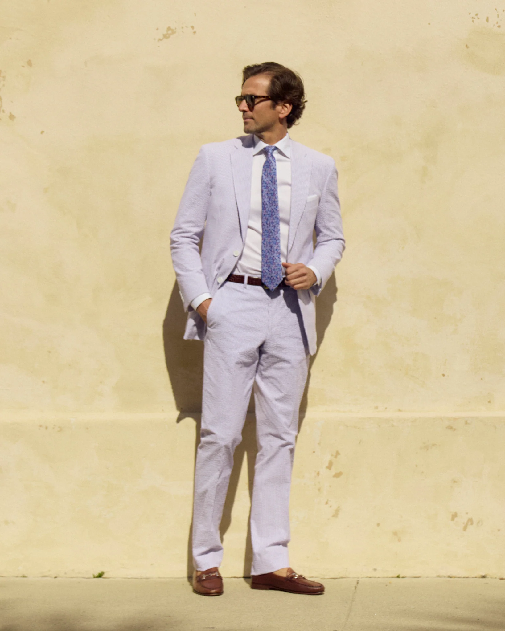 Purple Haze Seersucker Stretch Sport Coat | Seersucker Suit Separates - Image 4