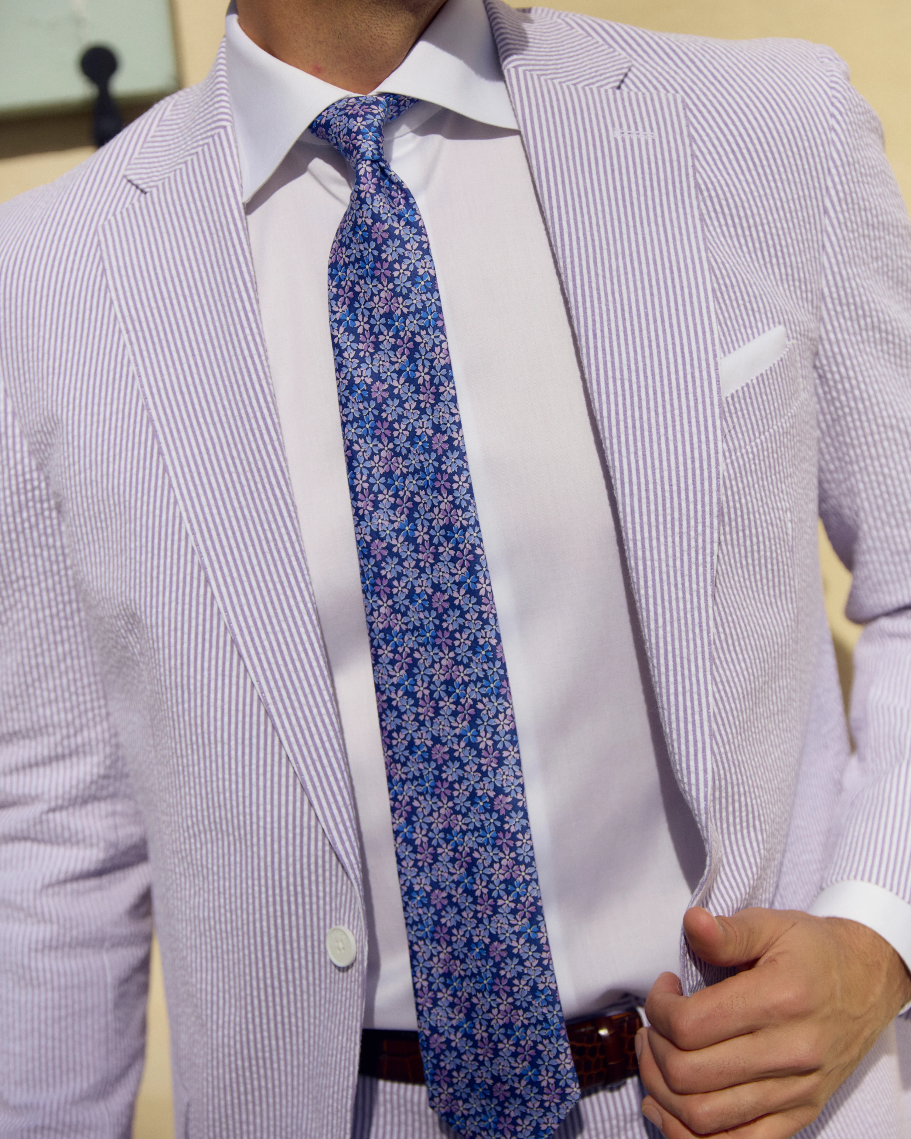 Purple Haze Seersucker Stretch Sport Coat | Seersucker Suit Separates - Image 6