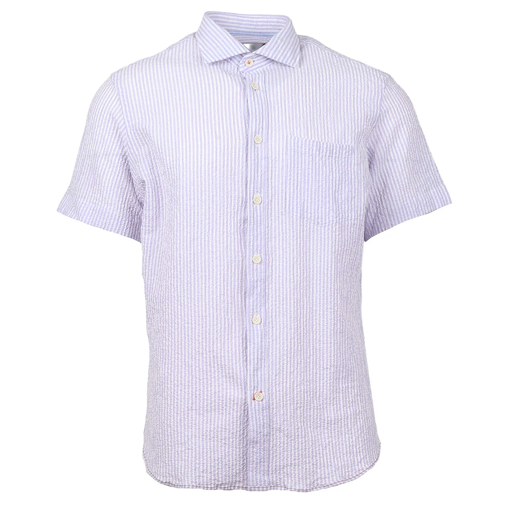 Riley Lavender Stripe Seersucker Short Sleeve - Image 6