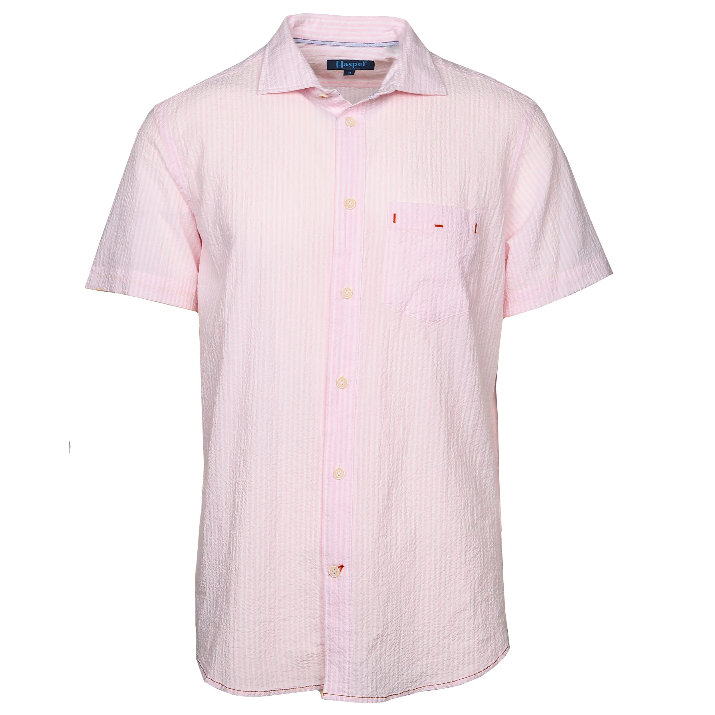 Riley Pink Stripe Seersucker Short Sleeve Shirt - Image 2