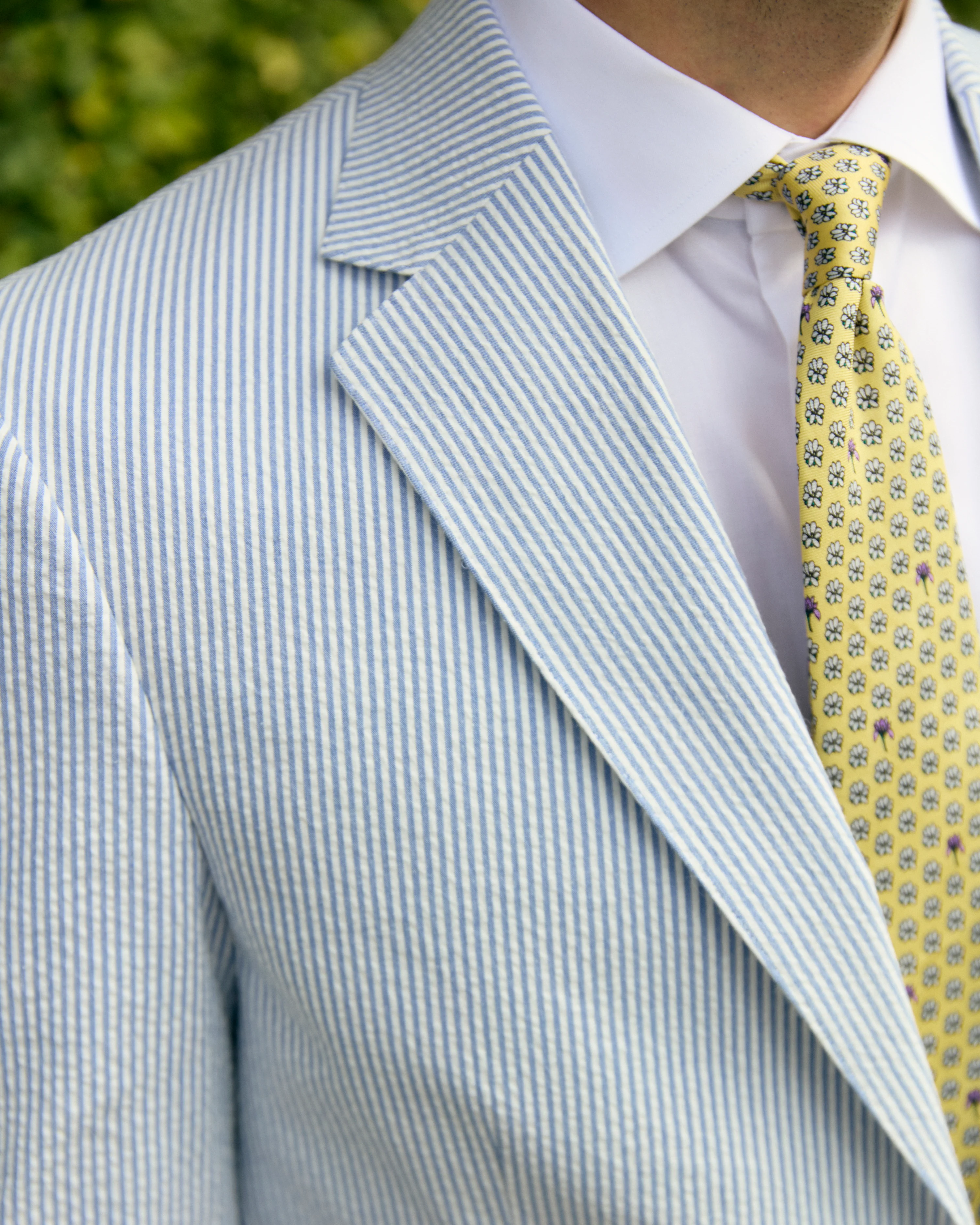 Sapphire Blue Seersucker Stretch Sport Coat | Seersucker Suit Separates - Image 8