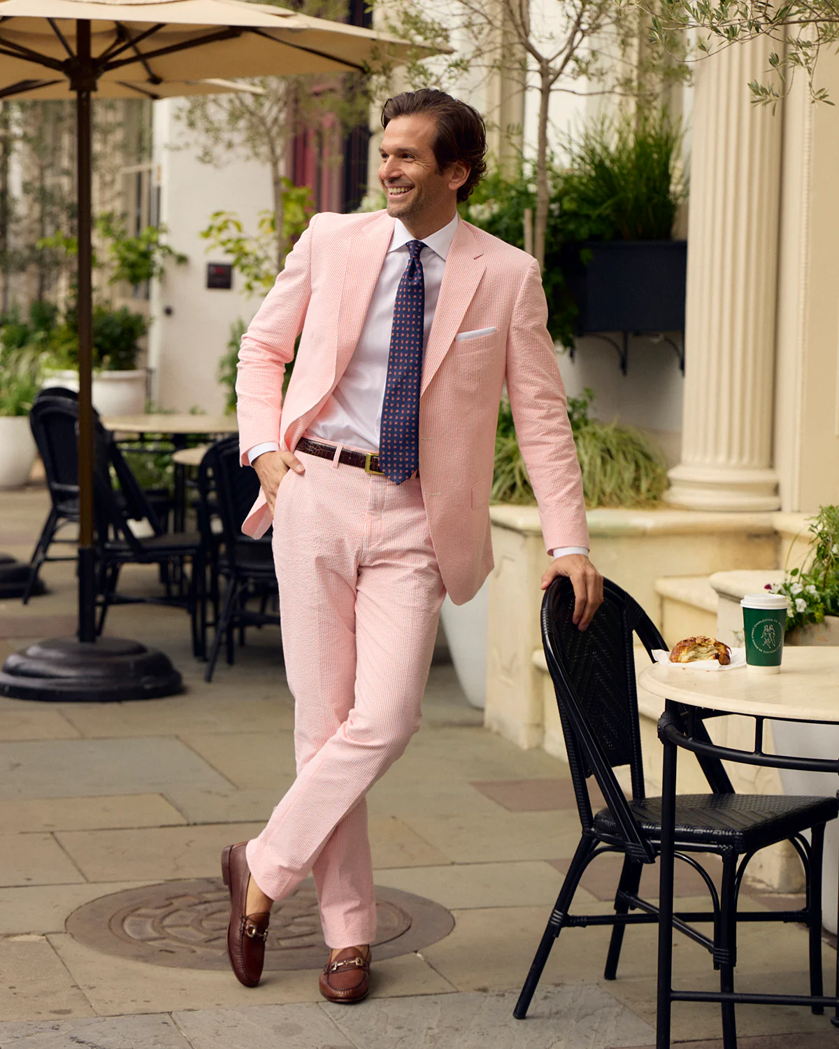 Satsuma Orange Seersucker Sport Coat | Seersucker Suit Separates - Image 4