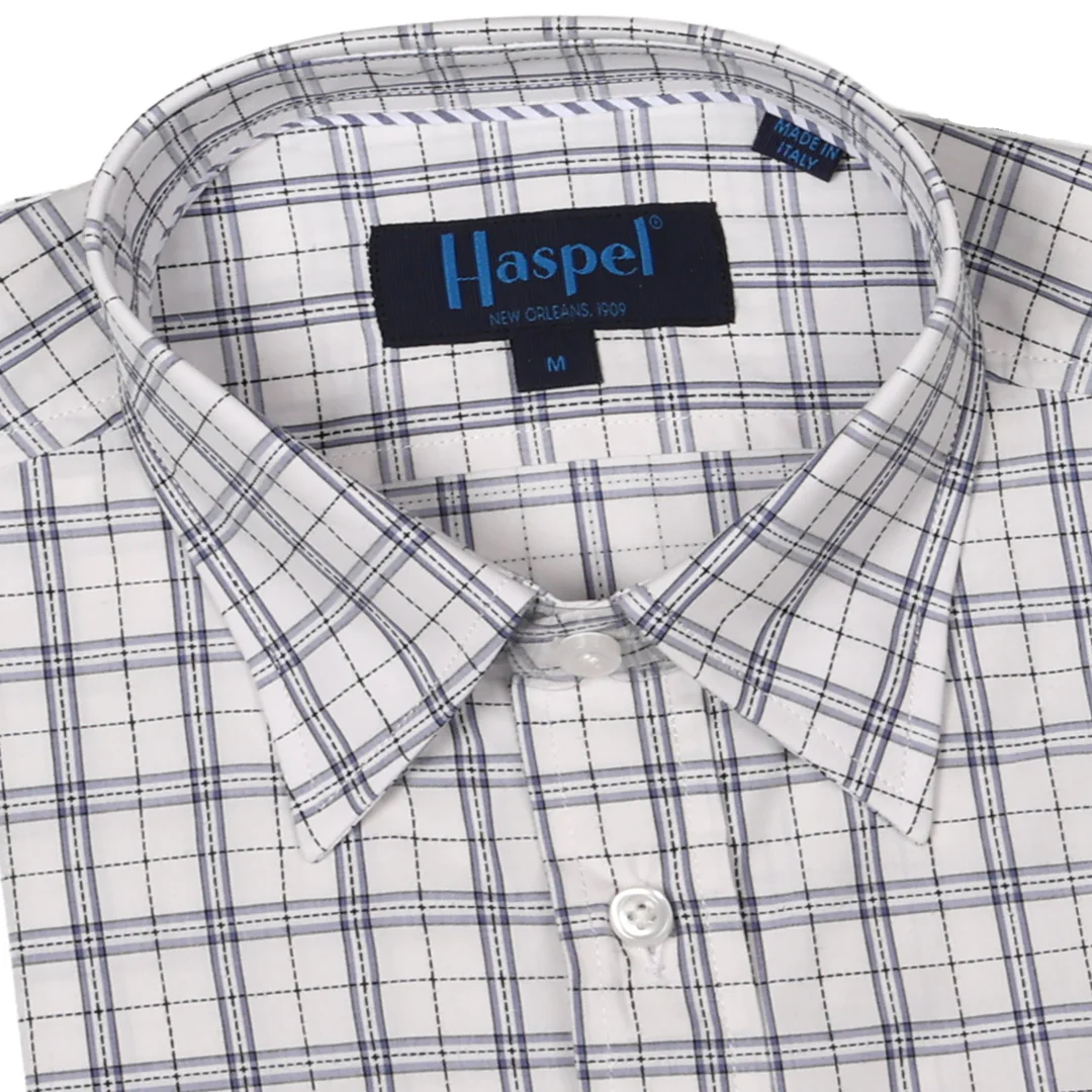 Treme Navy Broken Grid Long Sleeve Shirt
