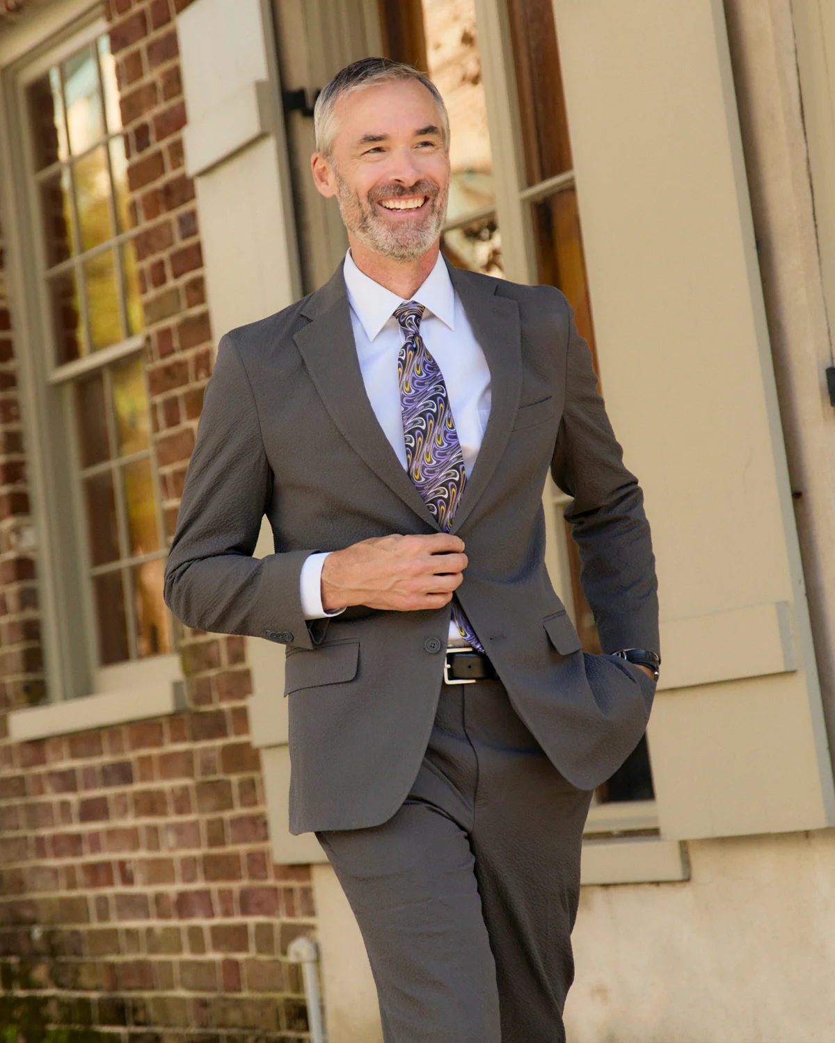 Voodoo Gray Seersucker Stretch Sport Coat - Image 3