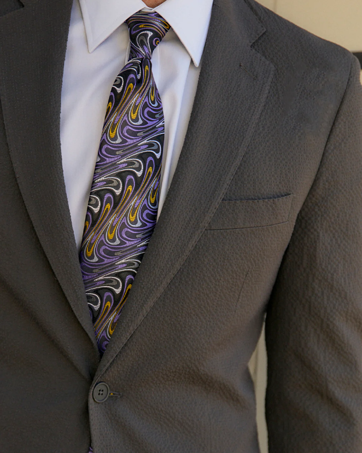 Voodoo Gray Seersucker Stretch Sport Coat - Image 6