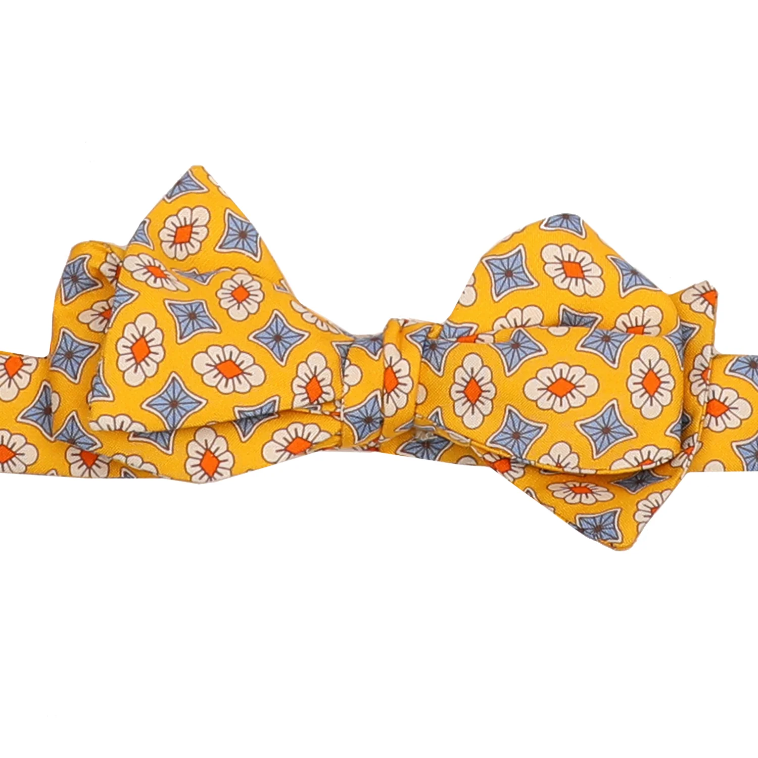 Yellow & Blue Floral Bowtie - Image 2